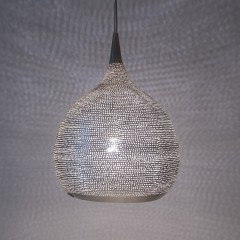 HANGING LAMP MST FLSK BRASS SILVER PLATED 35 